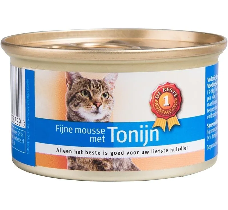 1 De Beste Kattenmousse Tonijn 85 Gram
