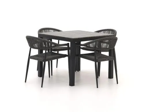 Manifesto Belpasso/Fidenza 90cm dining tuinset 5-delig stapelbaar