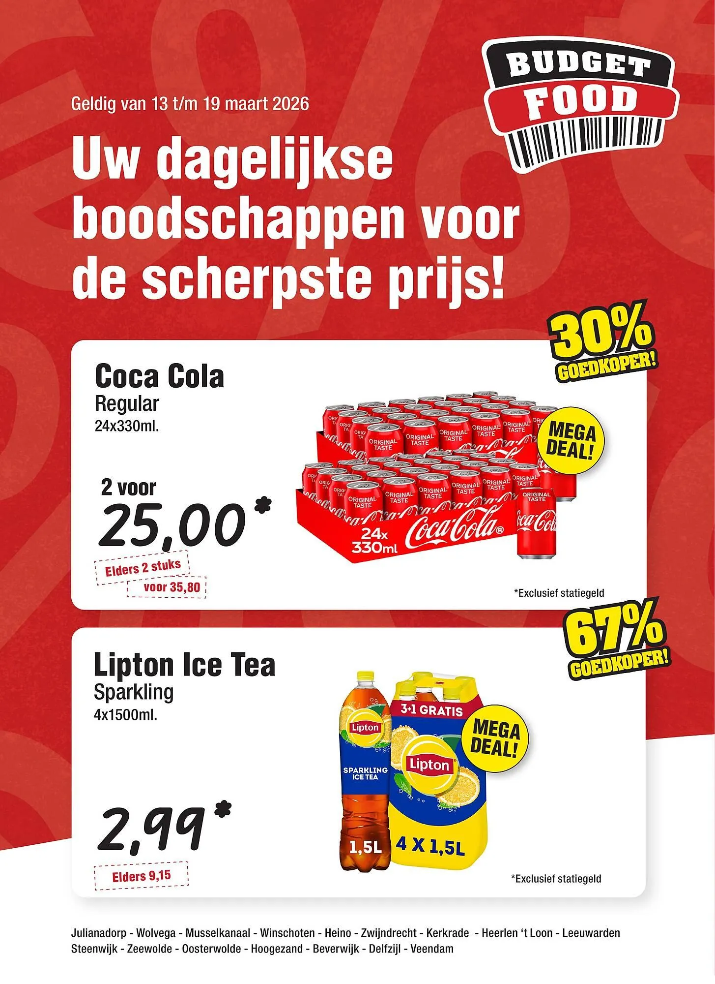 Budget Food folder van 16 maart tot 19 maart 2026 - Folder pagina 1