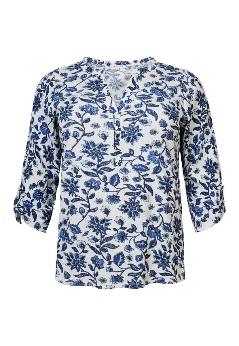 Top print blauw