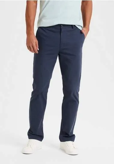 H.I.S Chino Regular fit lange broek, van elastische katoenkwaliteit