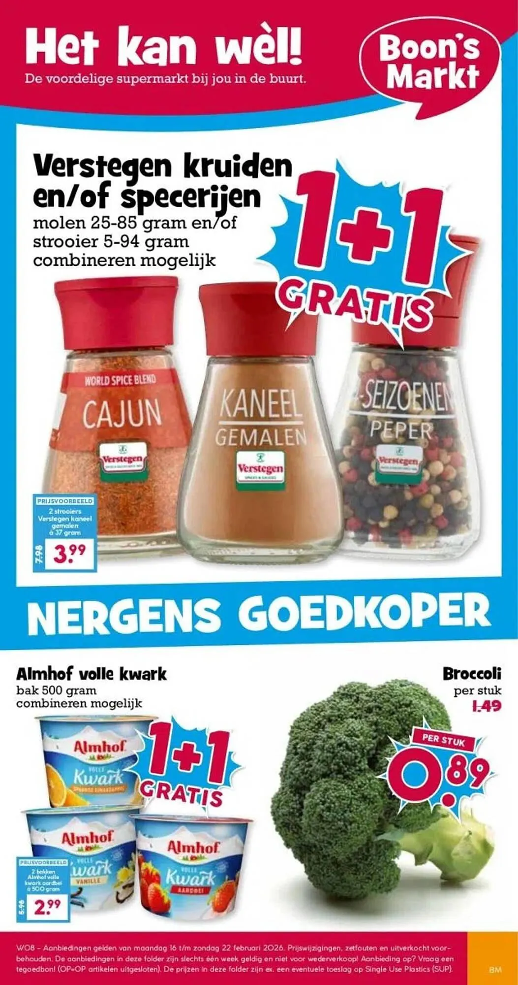 Boon`s Markt folder van 16 februari tot 22 februari 2026 - Folder pagina 1