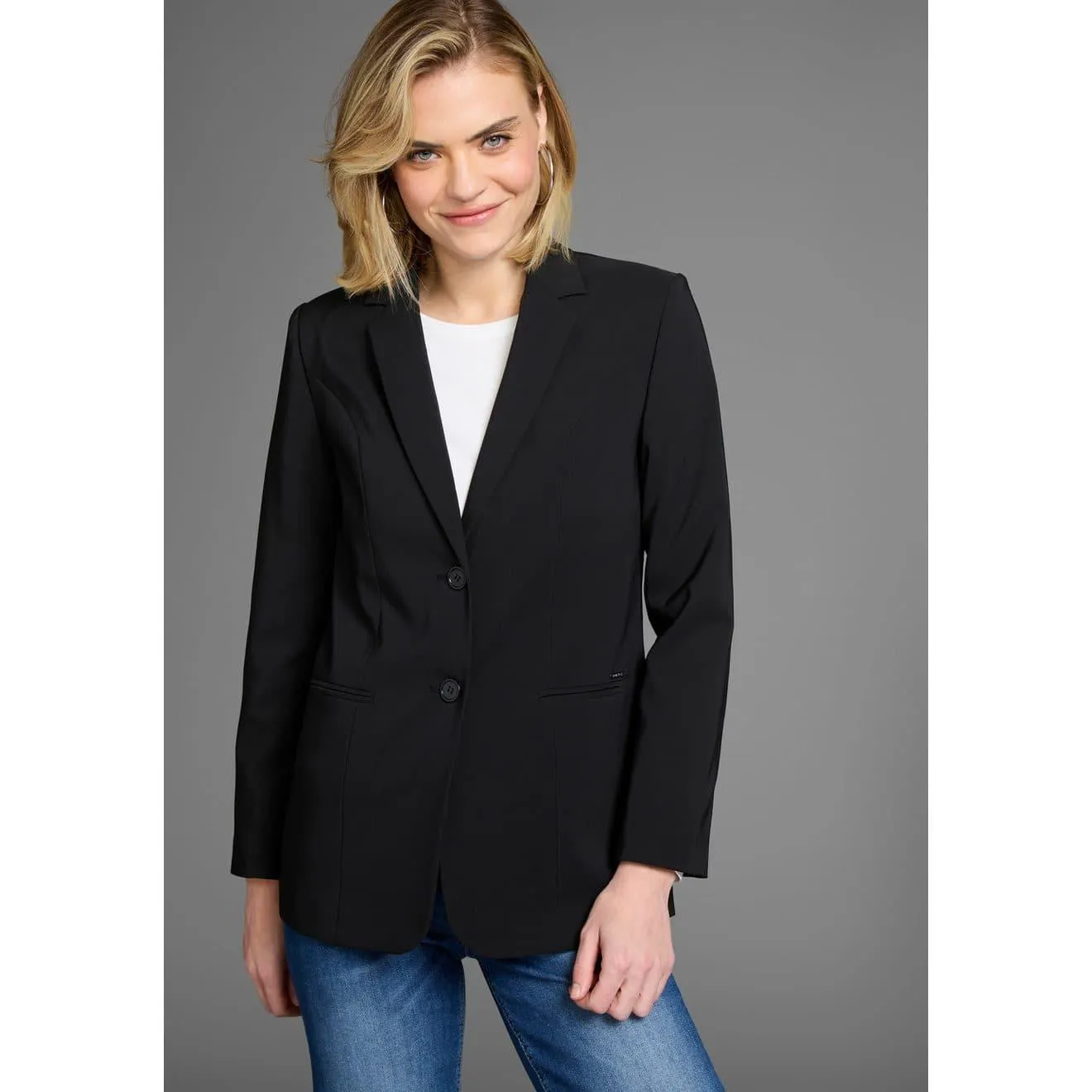Laura Scott Lange blazer met contrasterend binnenfutter