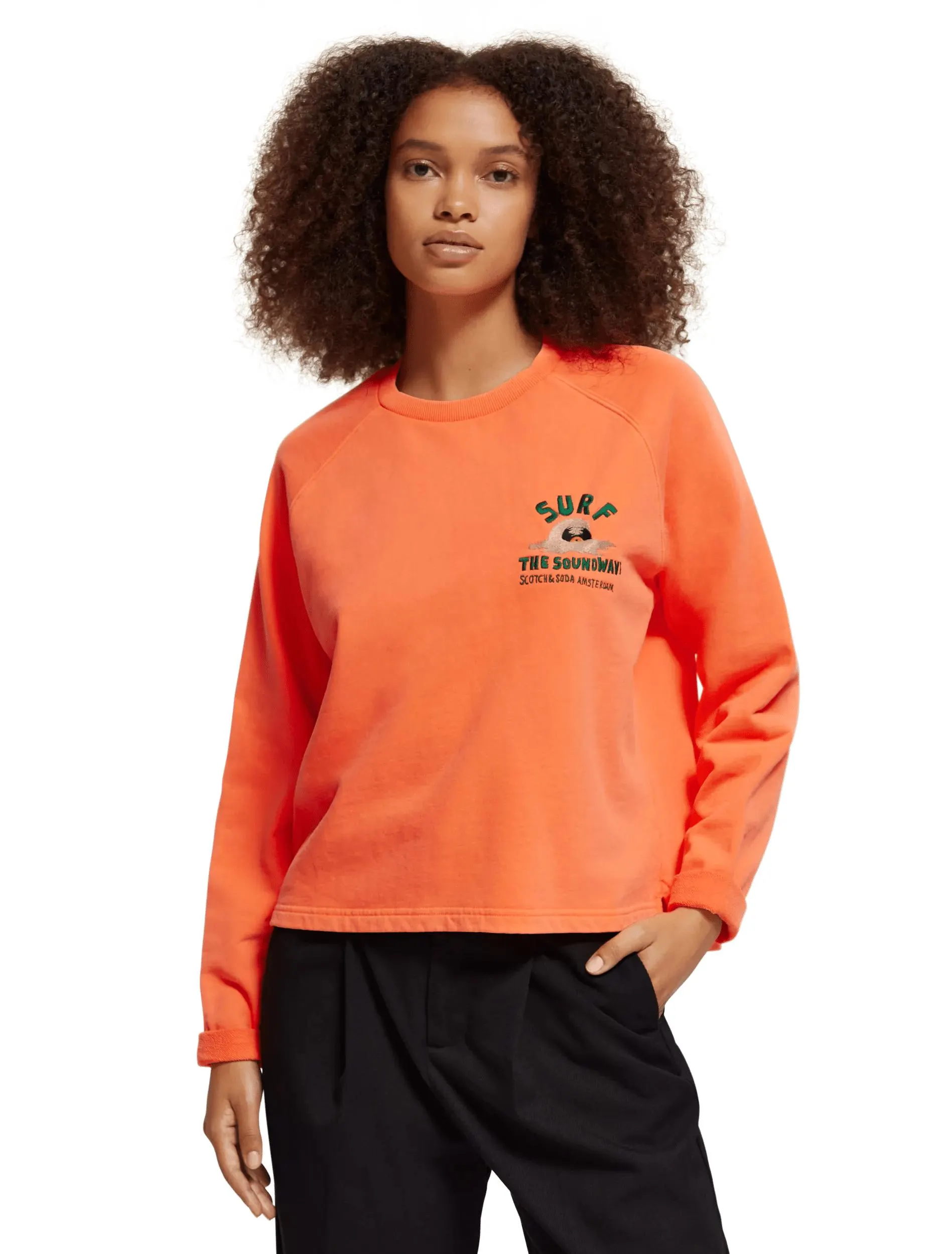 Raglan crewneck sweatshirt