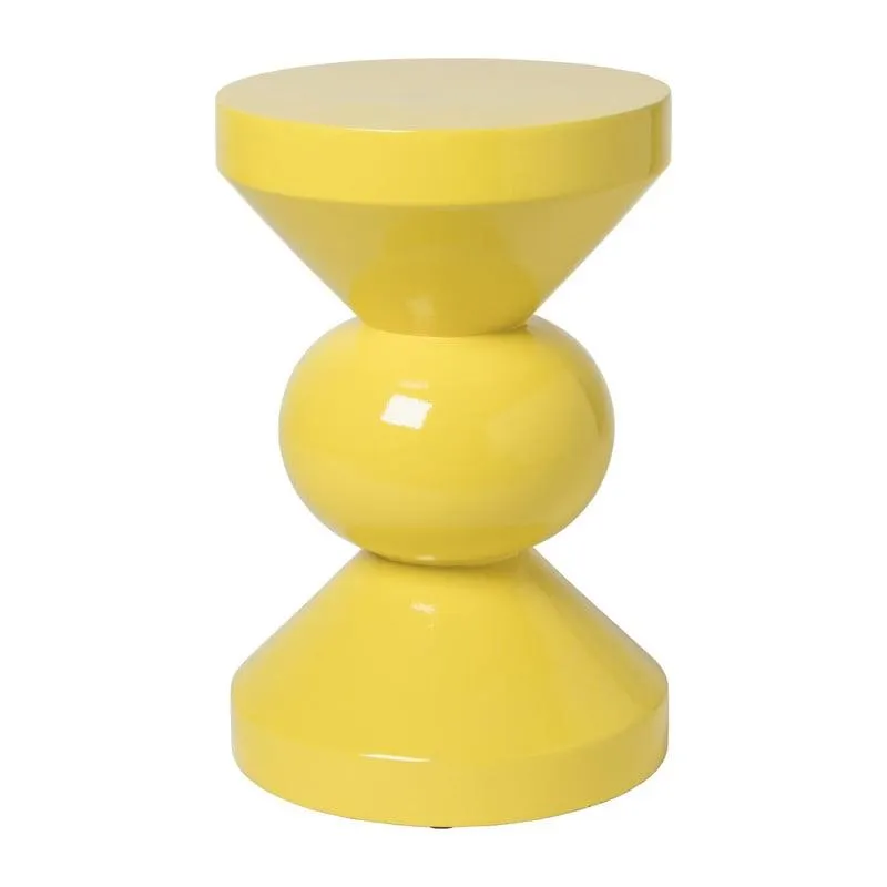 Bijzettafel diabolo - geel - ø33x50 cm