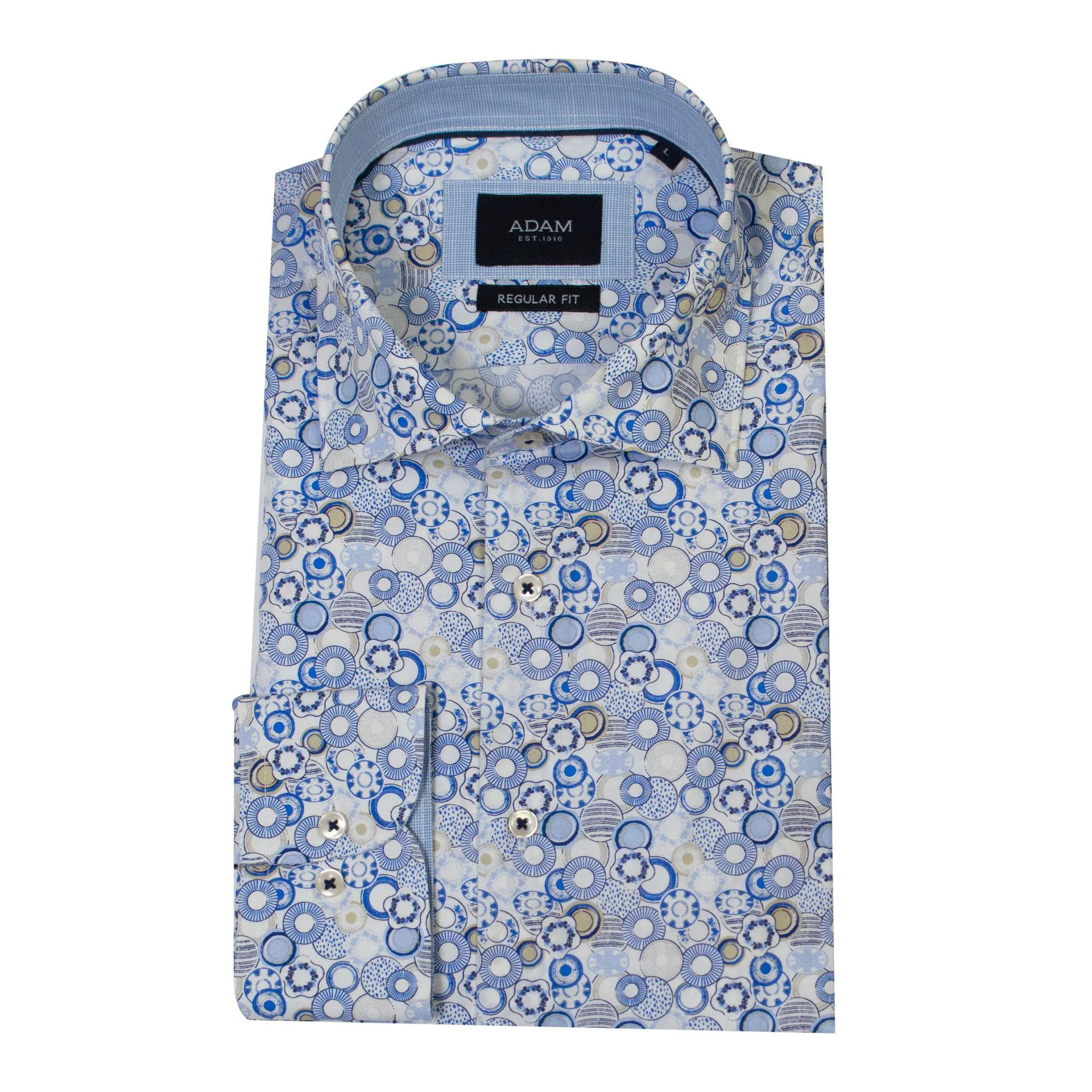 Overhemd Print Blauw