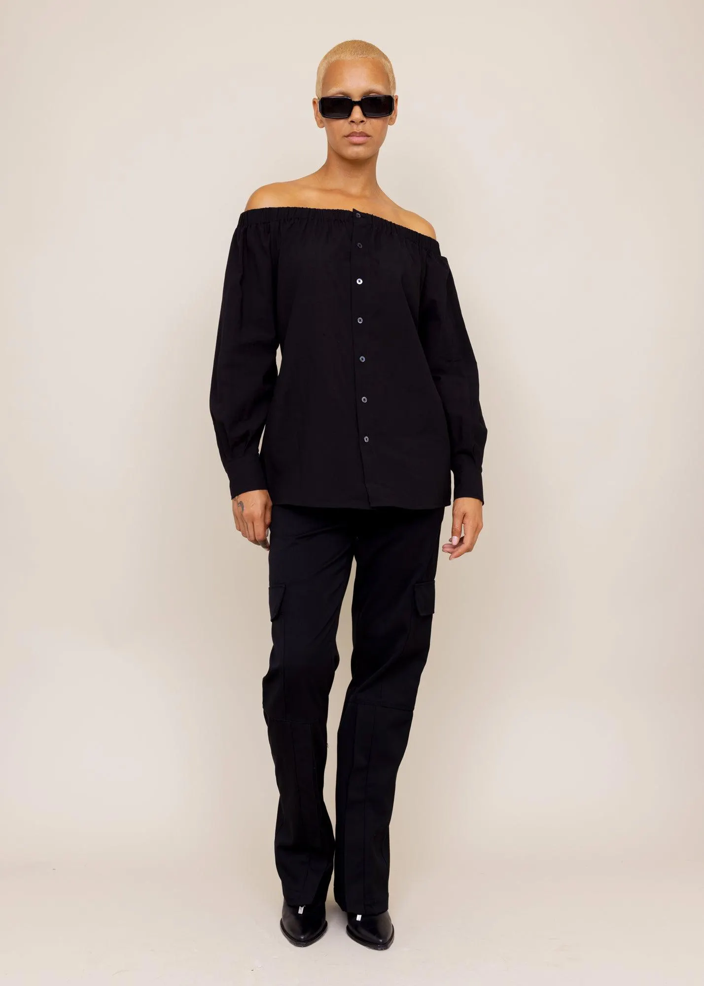Katoenen off shoulder blouse