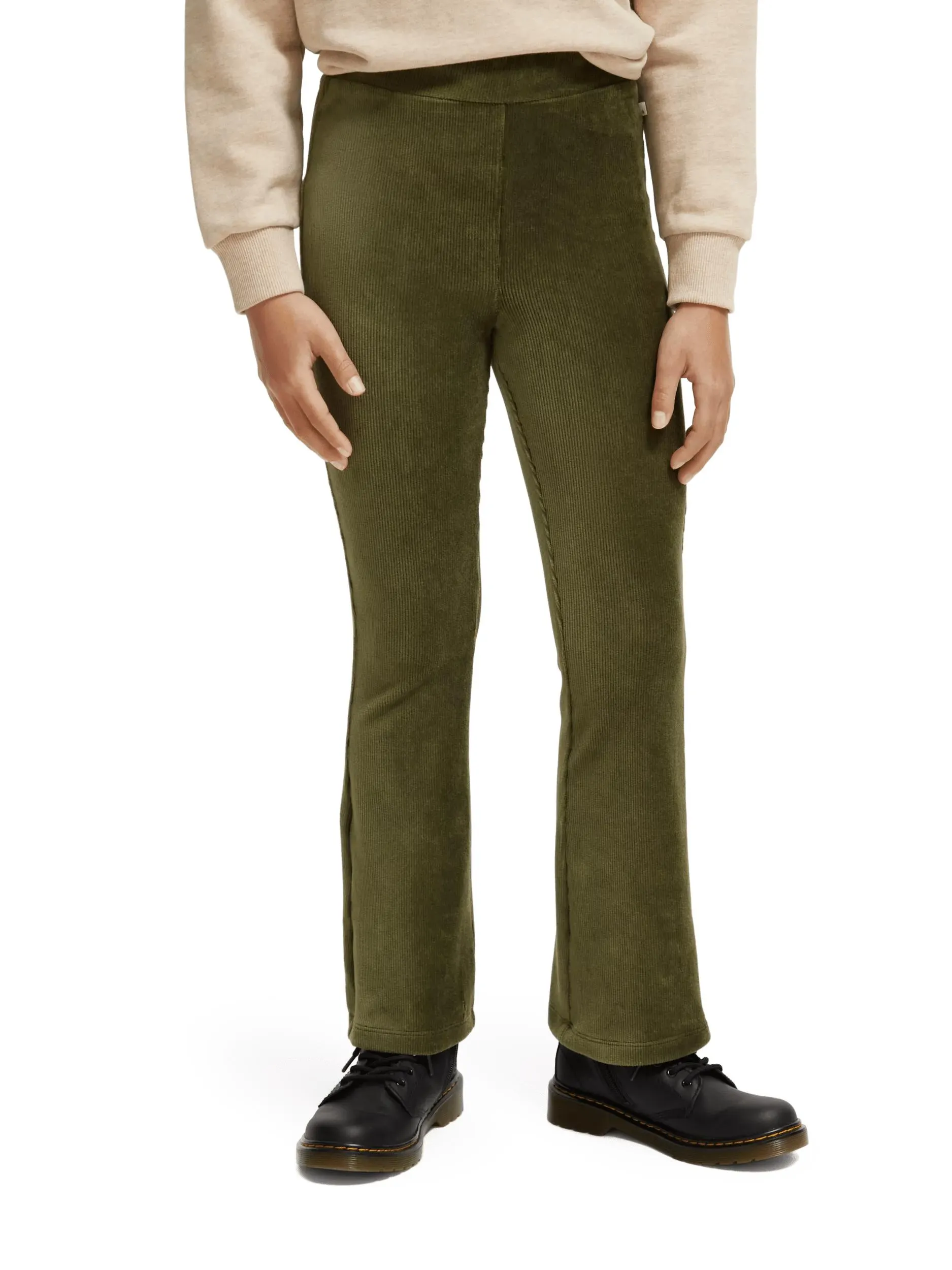 Flared corduroy leggings