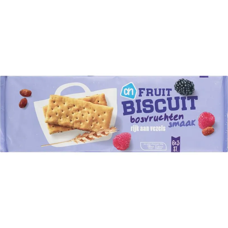 AH Fruitbiscuit bosvruchtensmaak