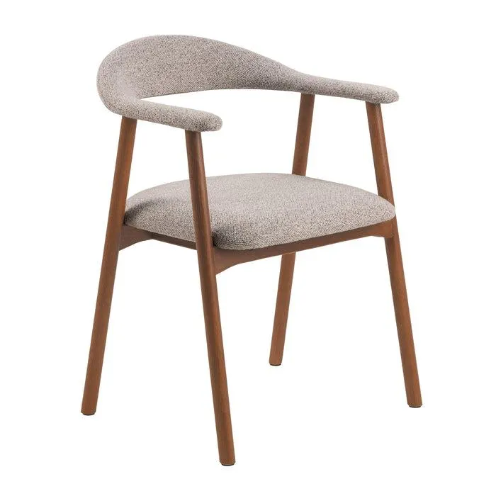 by fonQ Nordic Eetkamerstoel - Walnoot - Greige