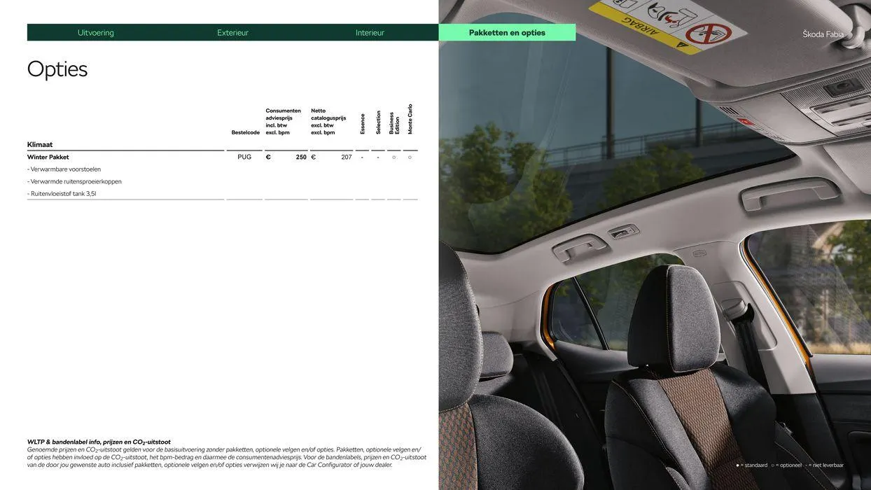 Škoda Fabia prijslijst per 10 januari 2024 van 26 juni tot 26 juni 2025 - Folder pagina 15