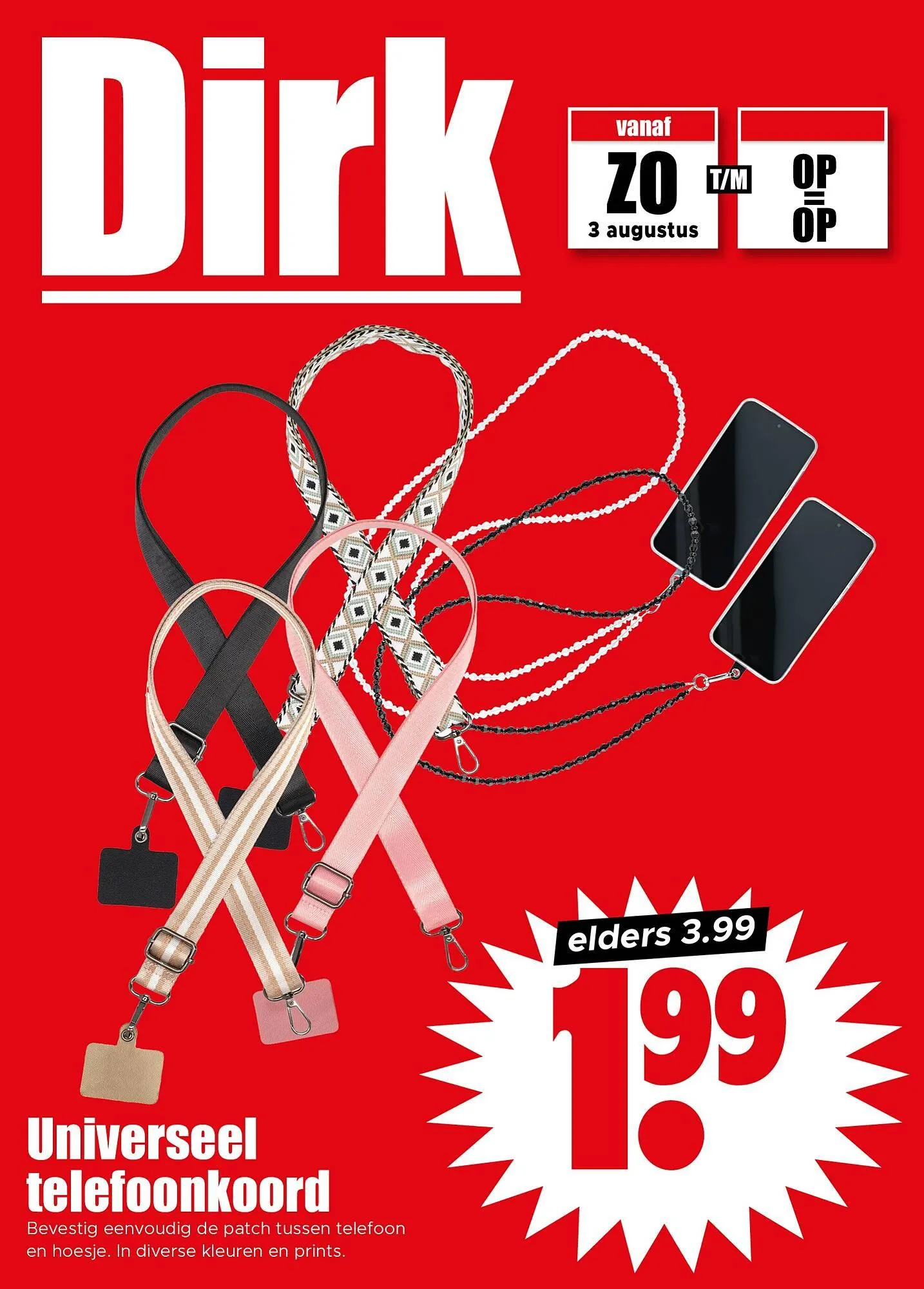 Dirk folder van 3 augustus tot 9 augustus 2025 - Folder pagina 1