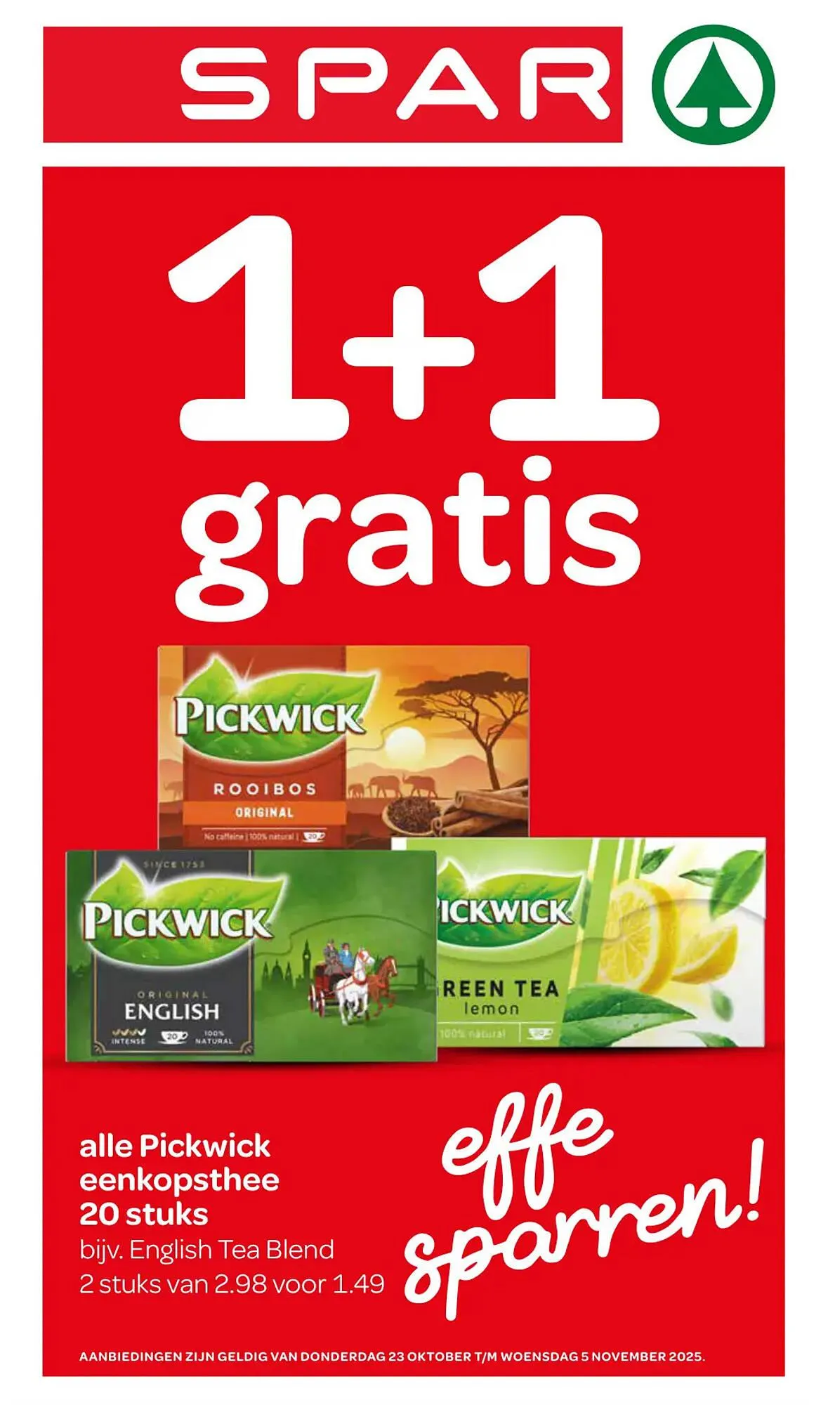 Spar folder van 23 oktober tot 5 november 2025 - Folder pagina 1