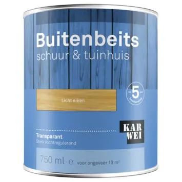 KARWEI buitenbeits schuur & tuinhuis transparant licht eiken 750 ml