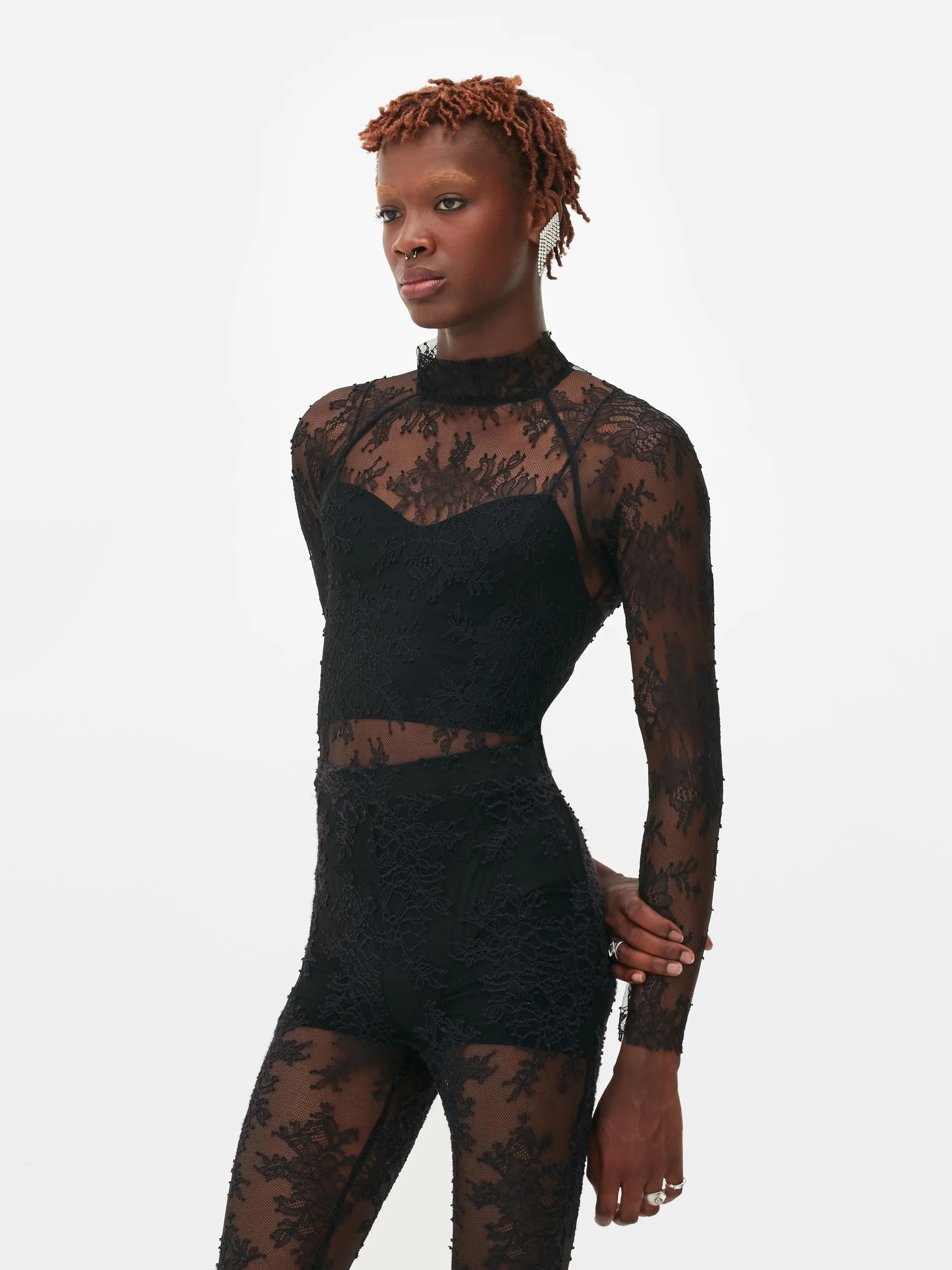 Kanten body met lange mouwen Rita Ora