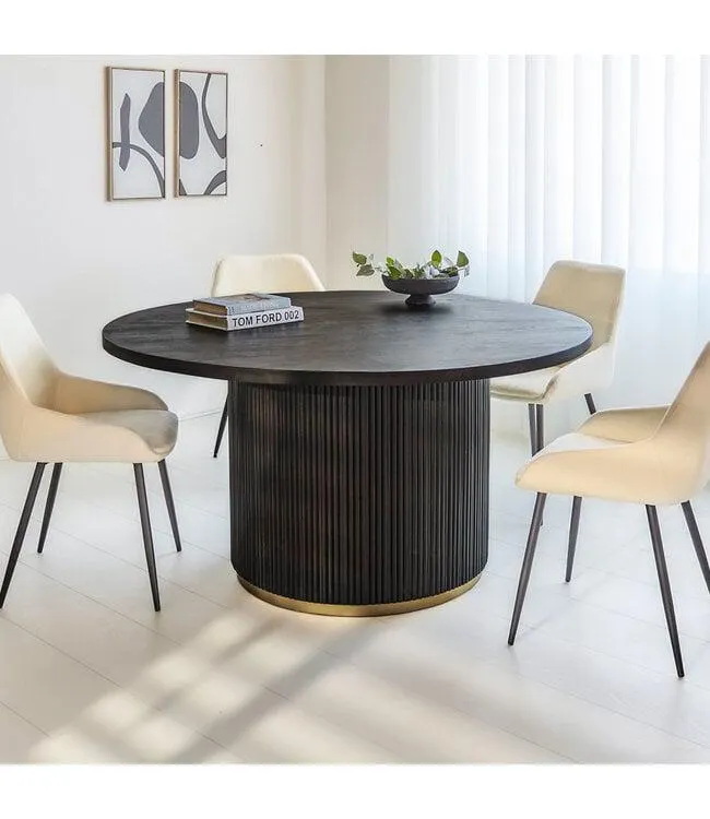 Ronde eettafel Elora Ø150 cm zwart