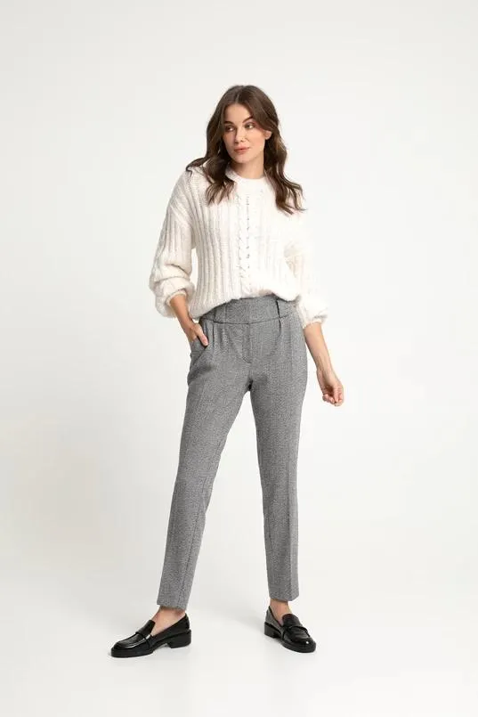 Tapse tweed broek