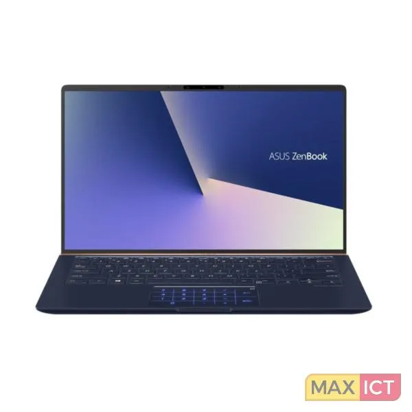 Asus ZenBook 14 UX433FN-A6023T Blauw Notebook 35,6 cm (14") 1920 x 1080 Pixels Intel® 8de generatie Core™ i7 16 GB LPDDR3-SDRAM 512 GB SSD NVIDIA® GeForce® MX150 Wi-Fi 5 (802.11ac) Windows 10 Home (Duits toetsenbord)