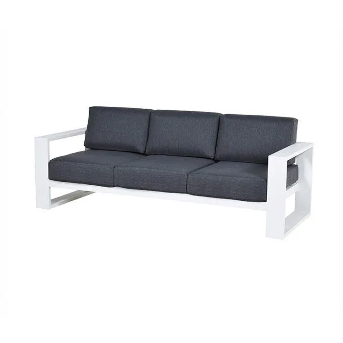 Plaza loungebank 3-zits - wit