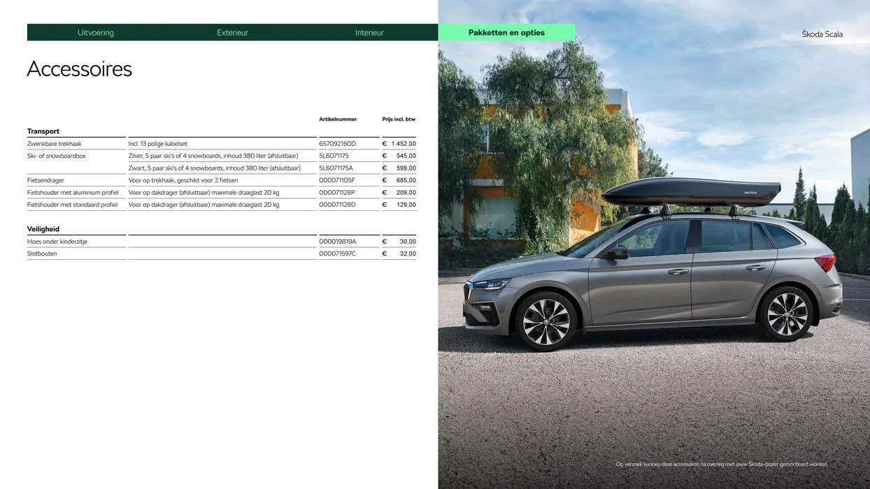 Škoda Scala prijslijst per 14 augustus 2024 van 15 augustus tot 15 augustus 2025 - Folder pagina 18