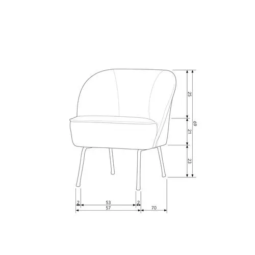 BePureHome fauteuil Vogue - Fluweel - Donkergroen - 69x57x70