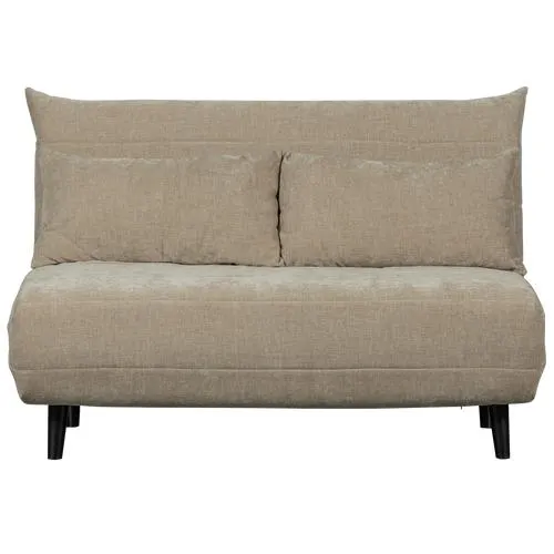 WOOOD slaapbank Xem - 1-Persoons - Chenille stof - Naturel - 80x122x92