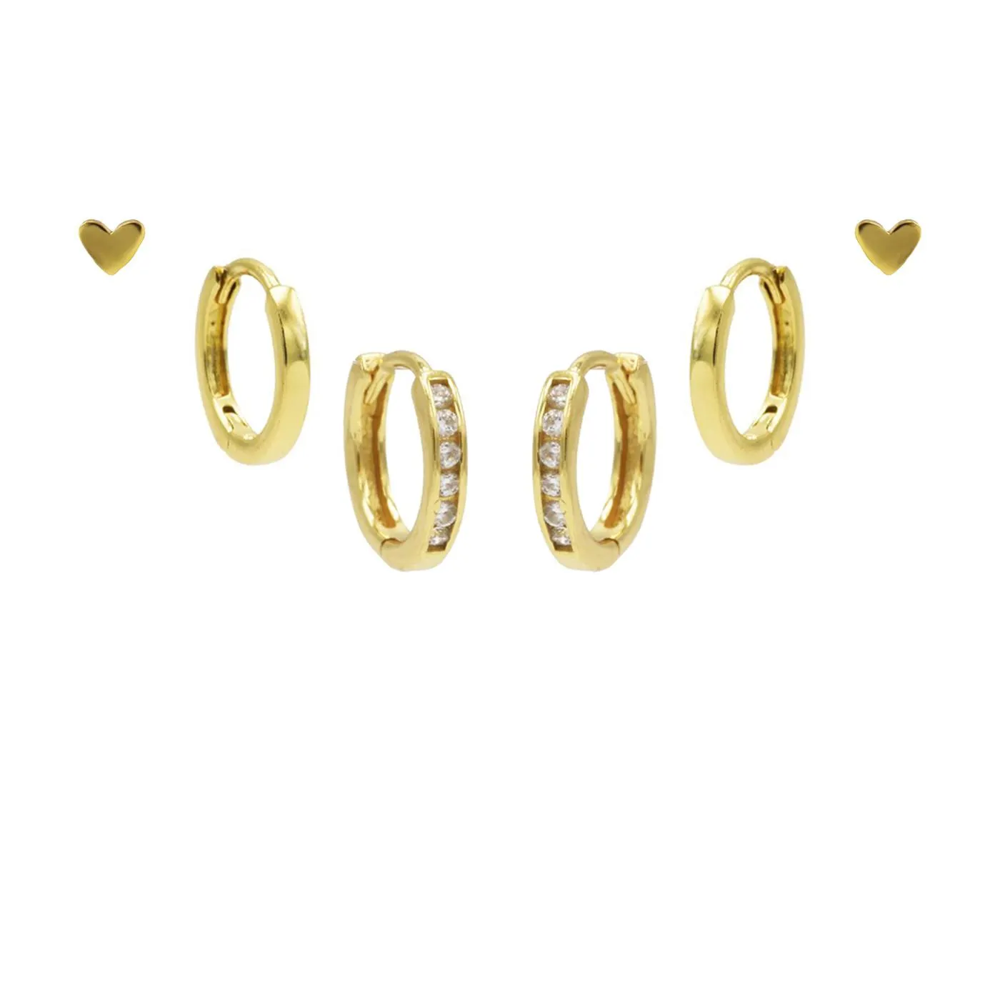 925 Sterling Zilveren Goudkleurige You Rock Earparty EPV01GP