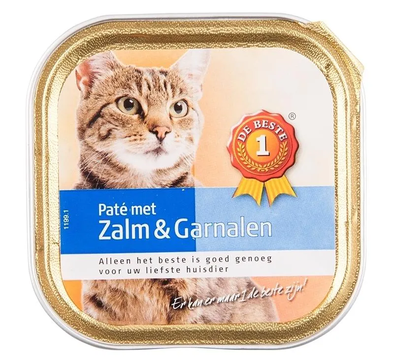 1 de Beste pate zalm/garnalen (100 gr)
