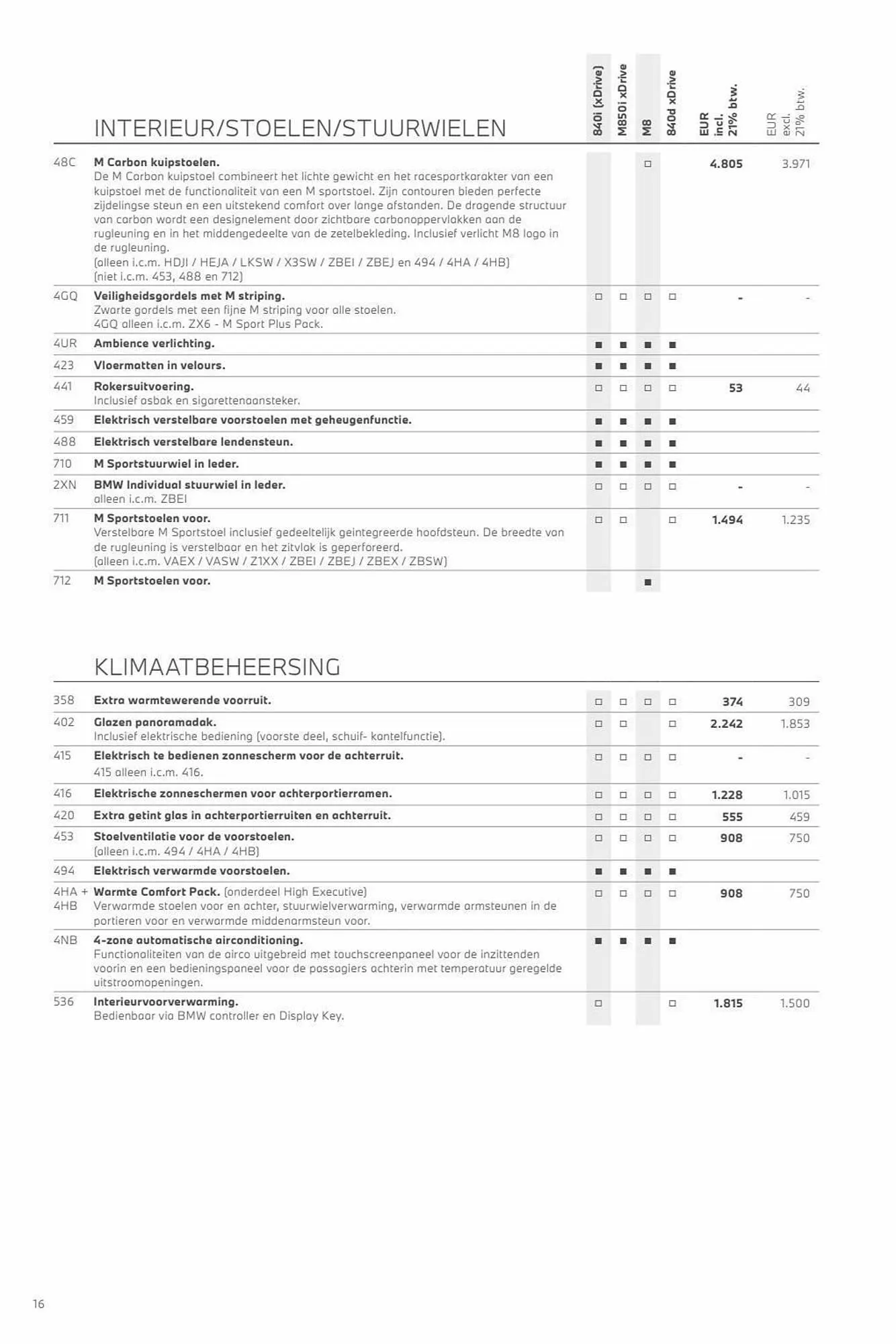 BMW folder - 8 Serie van 31 oktober tot 31 oktober 2023 - Folder pagina 16