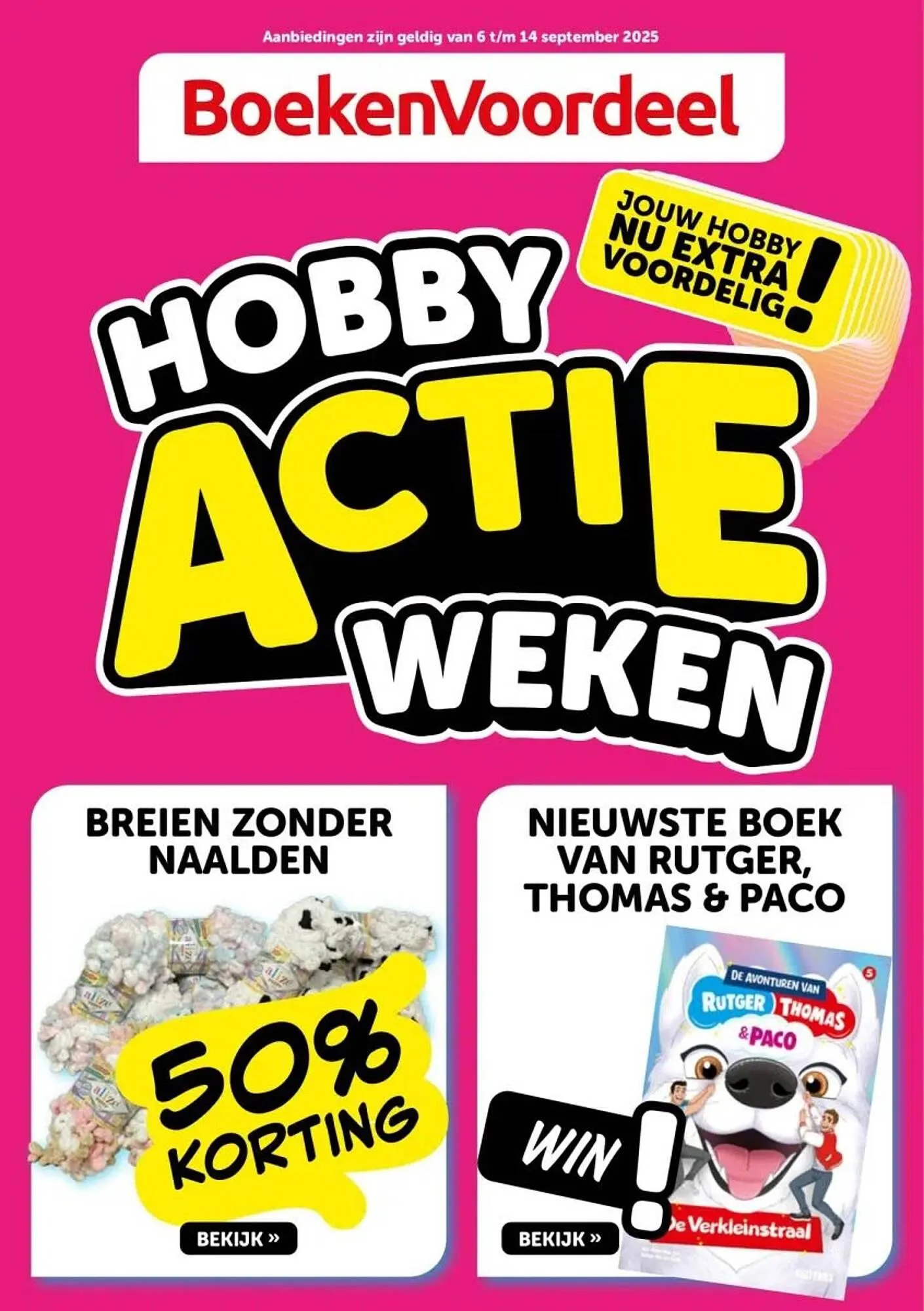 Boekenvoordeel folder van 6 september tot 14 september 2025 - Folder pagina 1