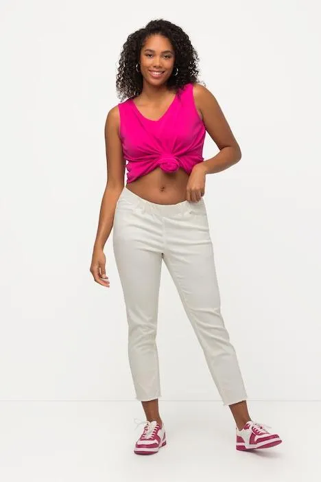 7/8-broek Sienna, gerafelde zoom, smalle pijpen