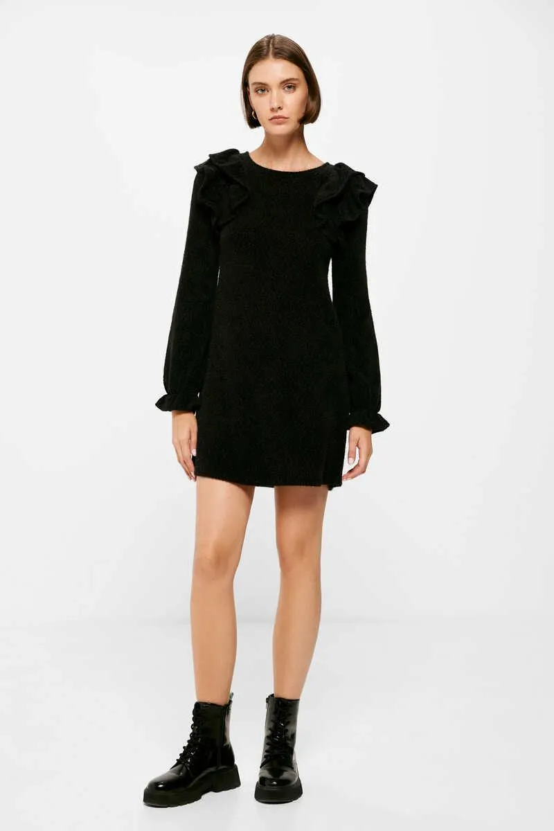 Vestido Corto Doble Volante