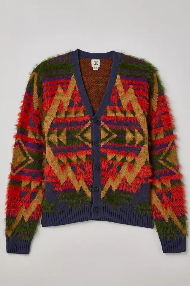 BDG Fuzzy Southwestern Cardigan