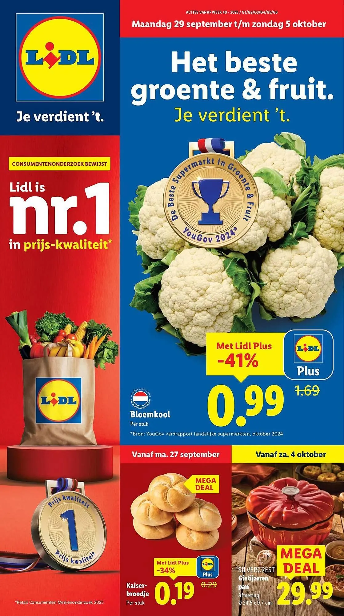 Lidl folder van 25 september tot 5 oktober 2025 - Folder pagina 1