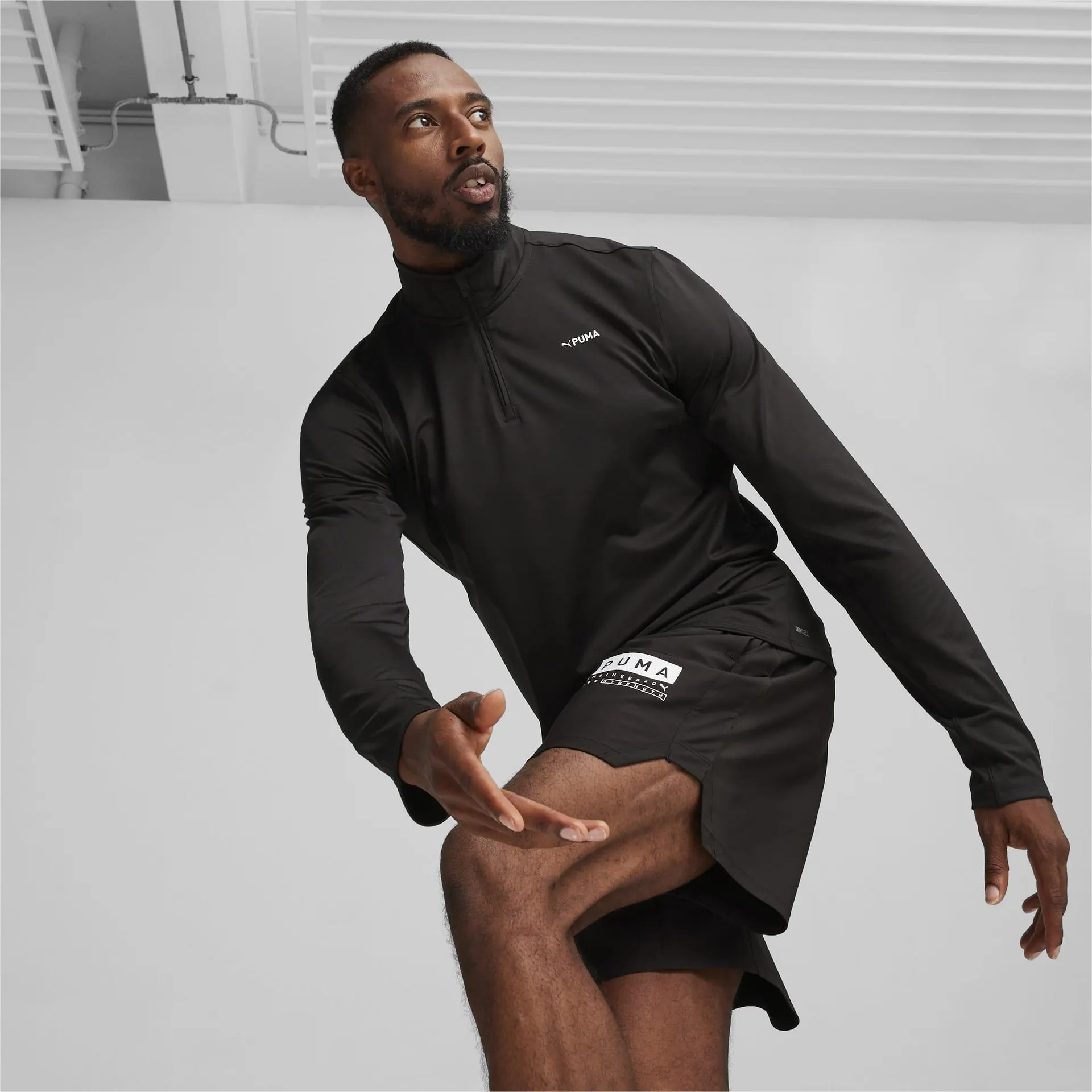 PUMA FIT Polyspan trui met kwartrits voor heren