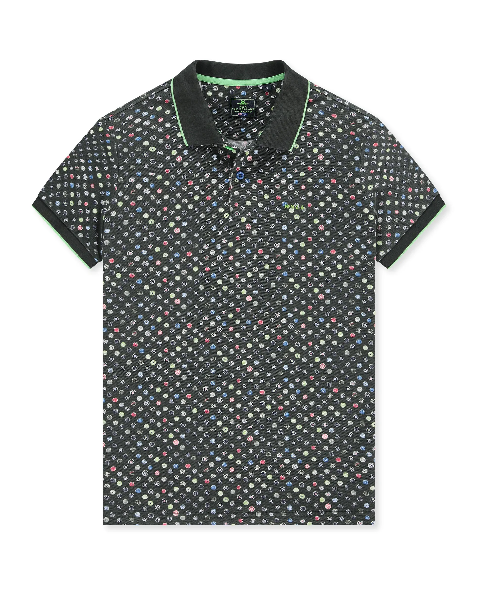 Pounamu Polo met Print Duck Green