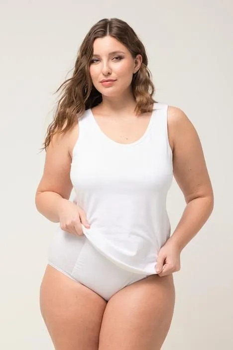 Nachthemd, ogenborduursel, V-hals, halve mouwen, modal