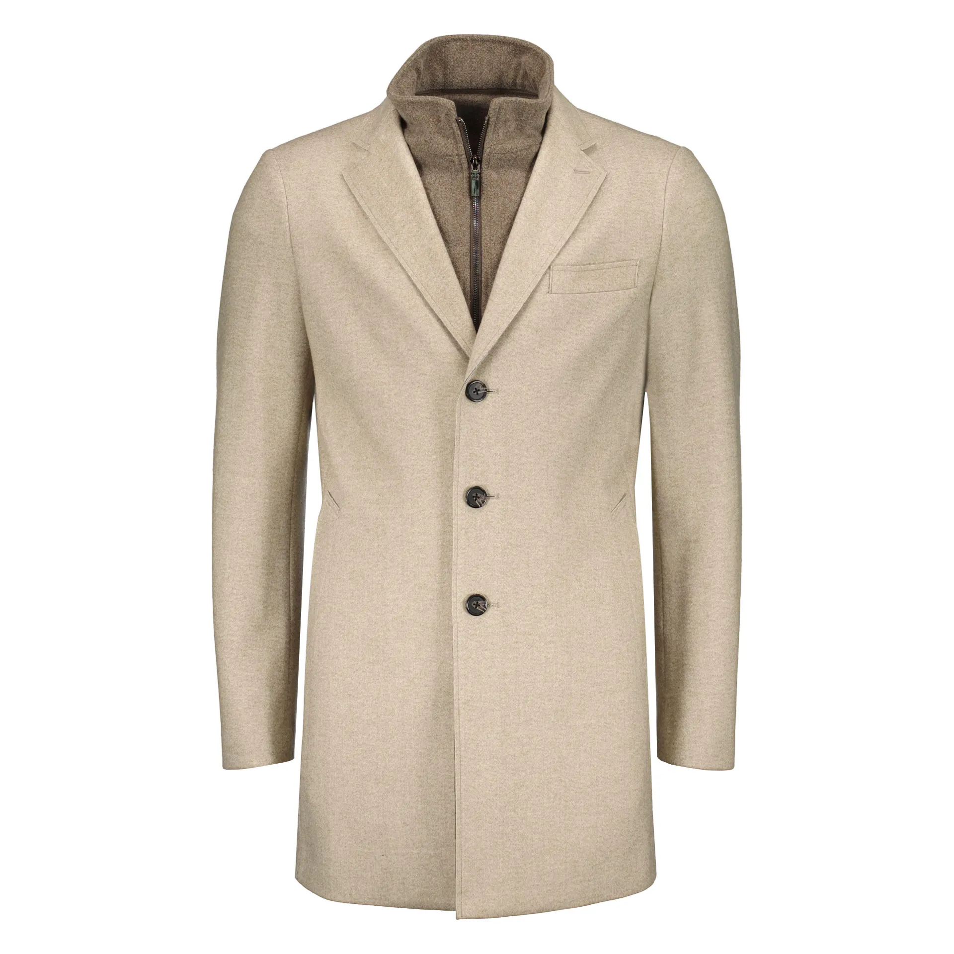 Jersey Coat Stretch Winterjas Wol Look