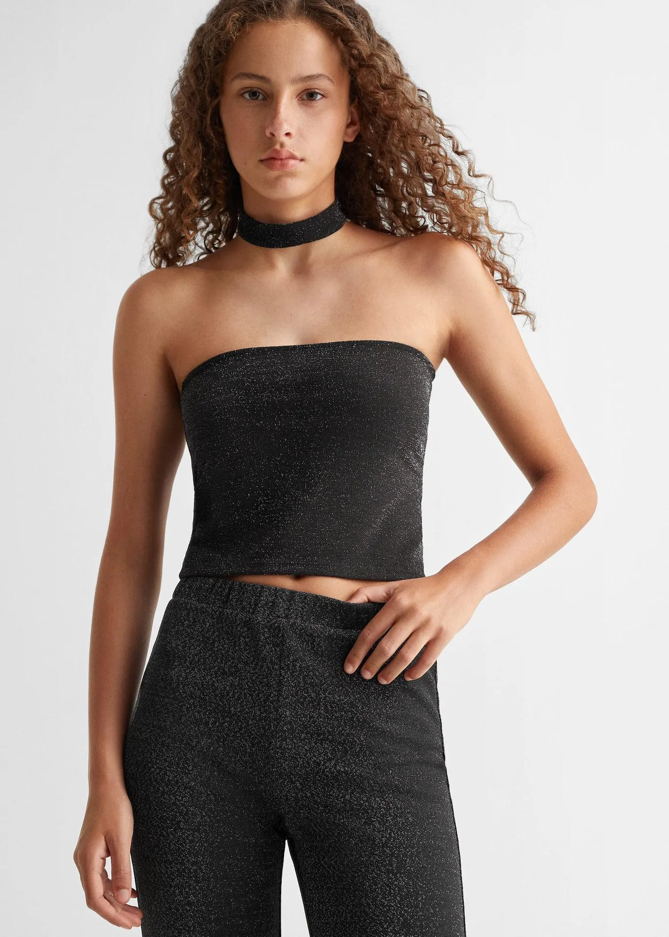 Legging met glanzende afwerking