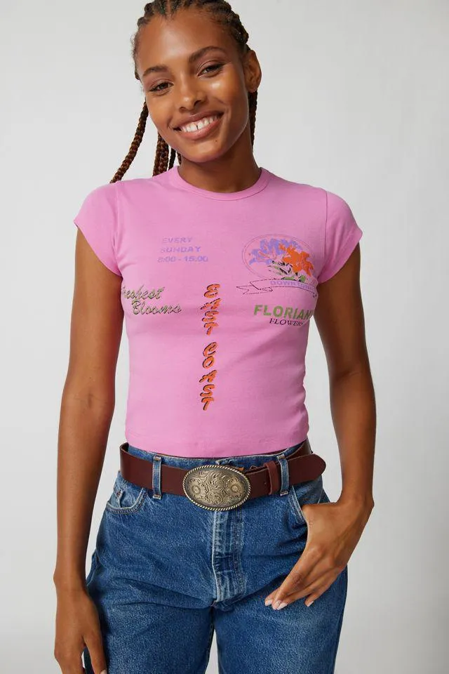 Flower Market Baby Tee