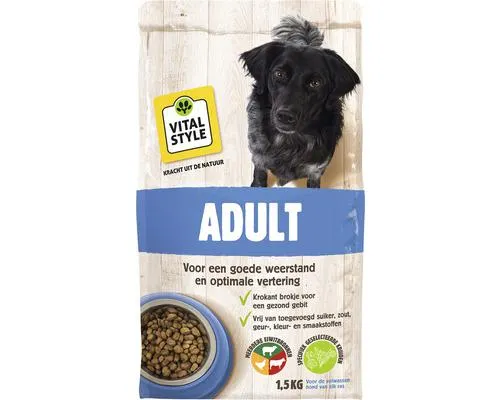 VITALSTYLE Hondenvoer ADULT hondenbrokken 1,5kg