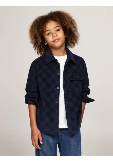 Tommy Hilfiger Overhemd met lange mouwen CHECKERBOARD CORDUROY SHIRT LS