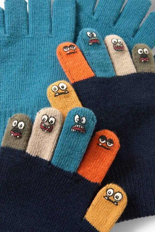 Multipack of 2 - knitted gloves