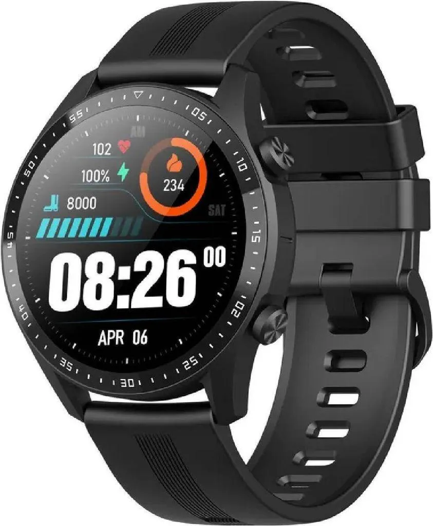 Blackview X1 Pro Smartwatch 1,39 Zoll für Damen Herren, IP68, Pulsuhr, Schlaf und Fitness Tracker, mehrsprachig Fitnessuhr für Android IOS, Schwarz