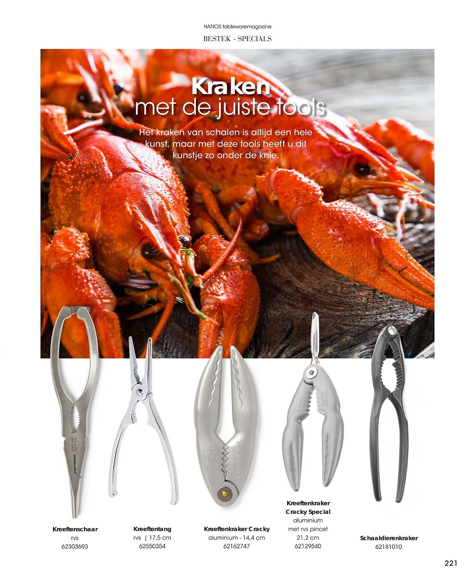 HANOS Tableware Magazine 2023-2024 van 1 januari tot 30 april 2024 - Folder pagina 221