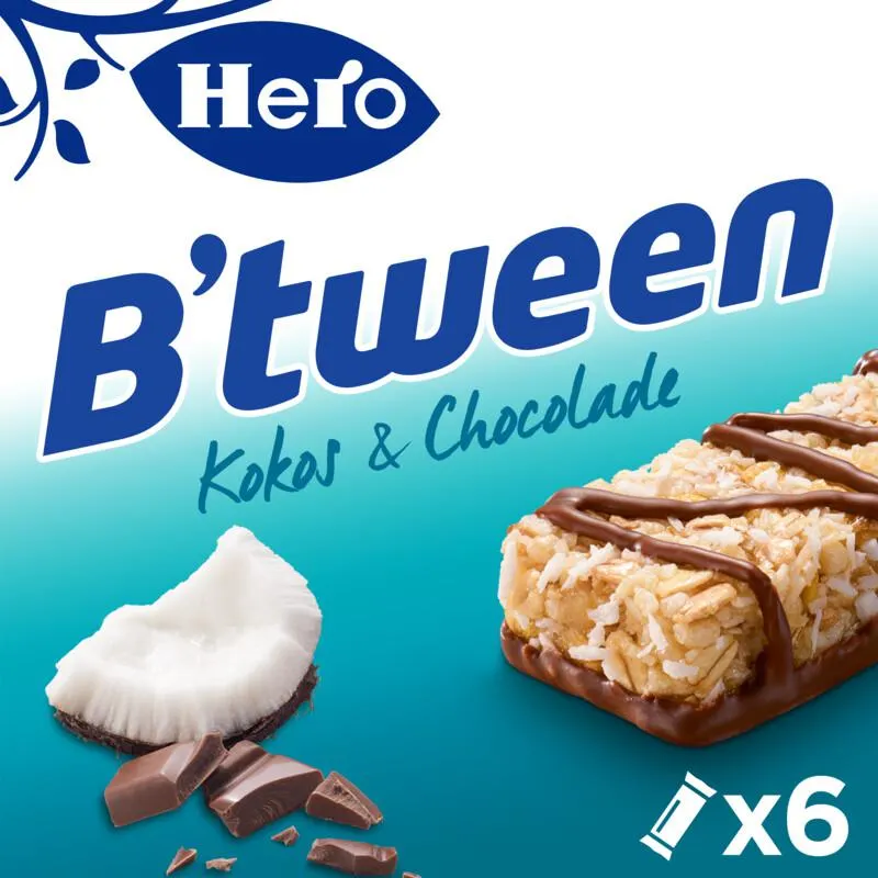 Hero B'tween mueslireep kokos & chocolade
