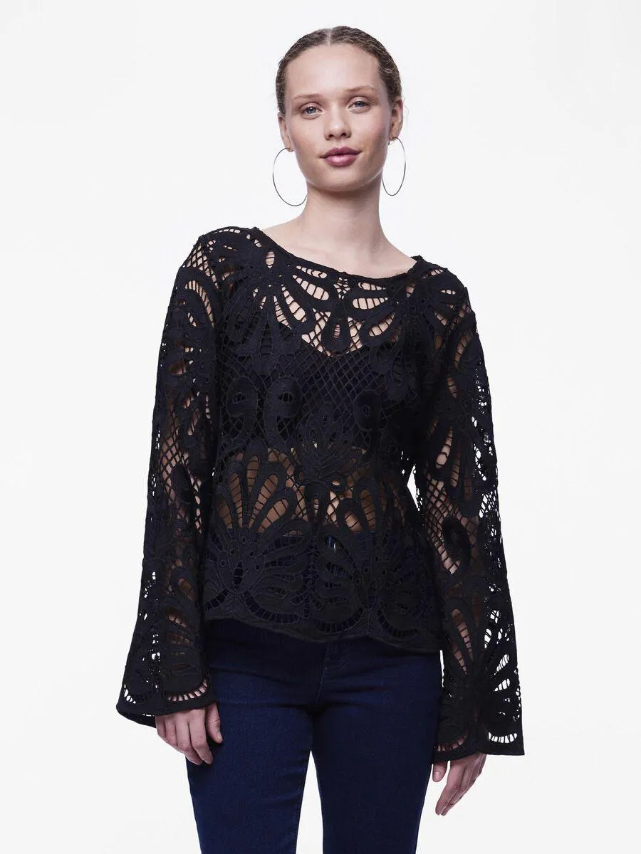 PCLYKKE TOP MET LANGE MOUWEN