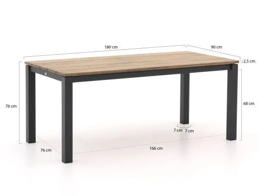 Intenso Lesa/Lagundo 180cm dining tuinset 5-delig