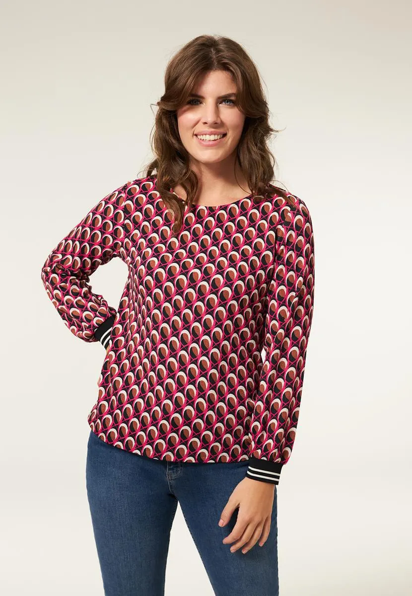 Top print roze