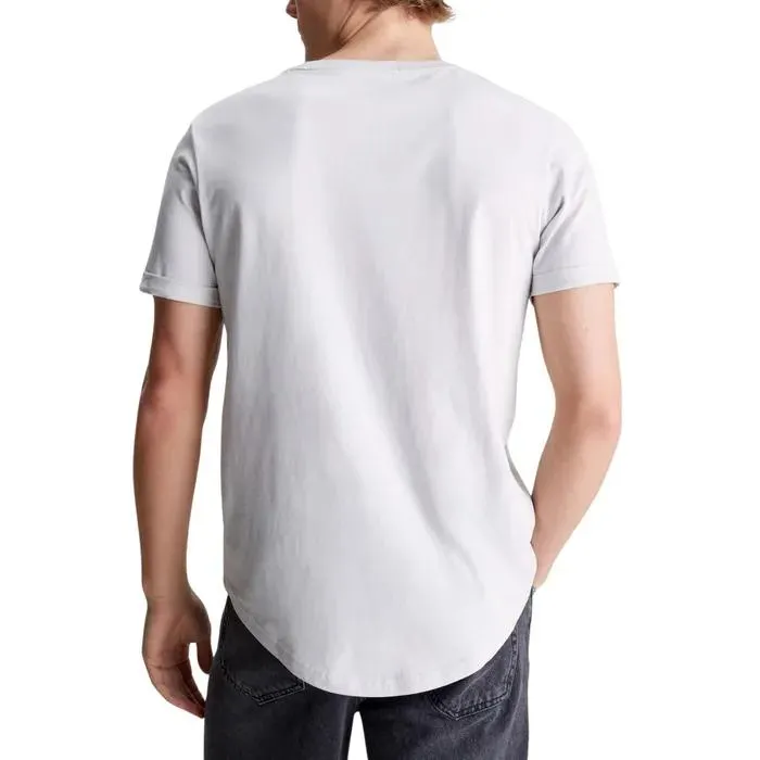 Badge Round Hem Shirt Heren